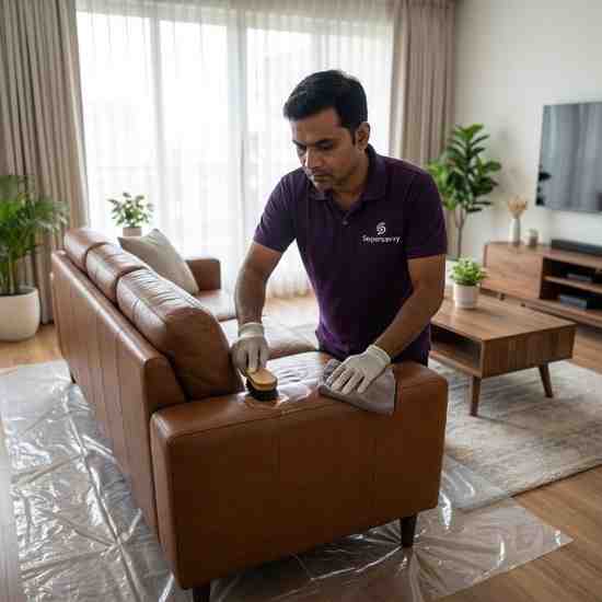 Professional Leather sofa cleaning
